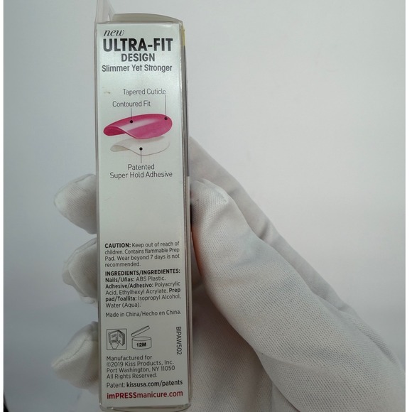 Kiss New imPRESS Press On Manicure Nails Gray White 30 Nails 6 Accents  93-52 - Picture 7 of 12